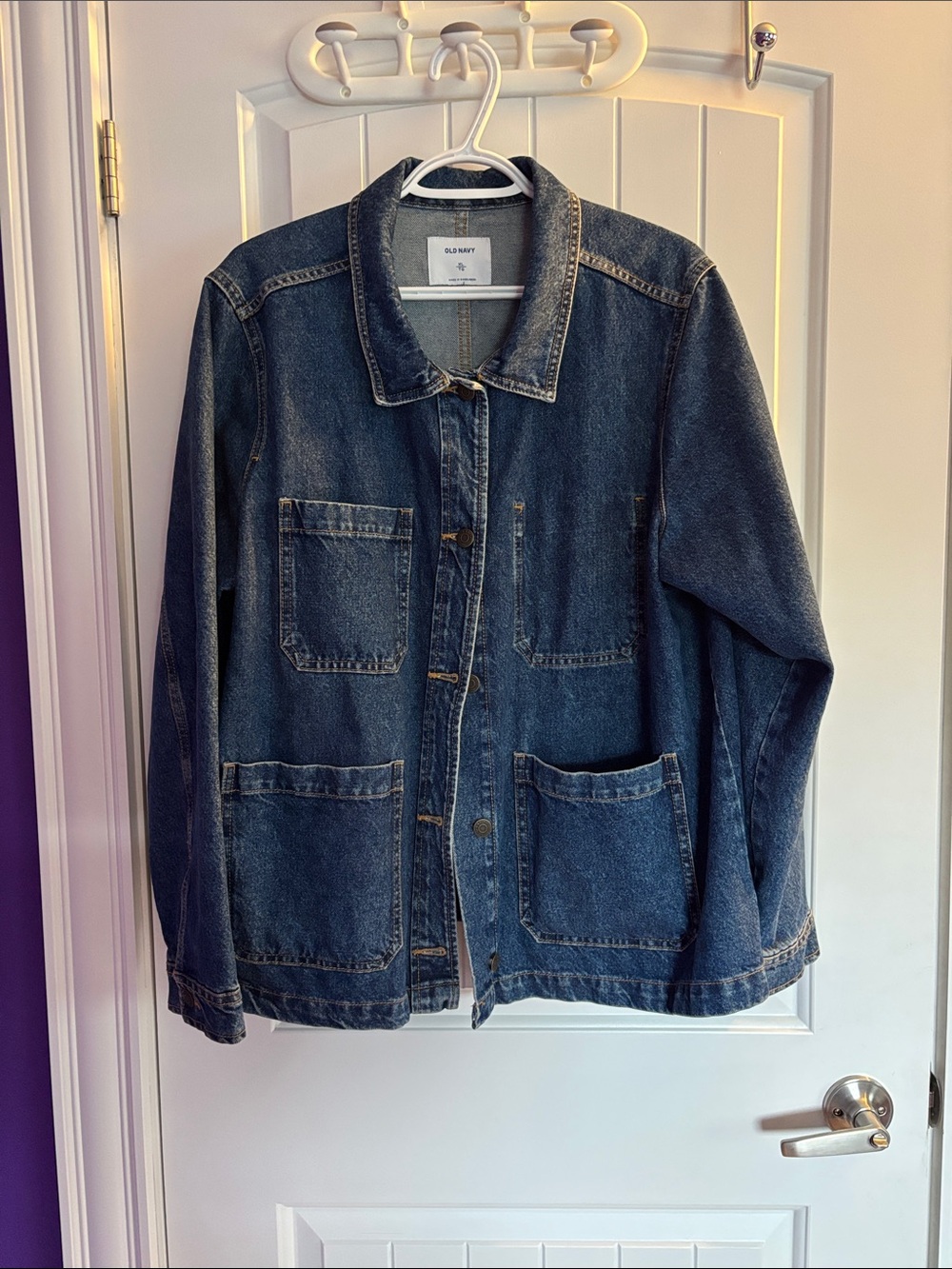 Old Navy Indigo Denim Jacket with Patch Pockets